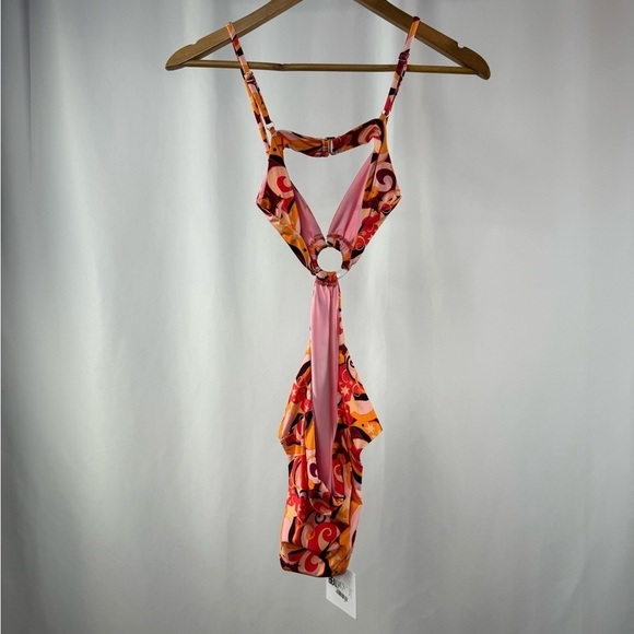 NWT Beach Riot Kirsten One-Piece‎ Swimsuit in Pink Multi Size Small - Picture 4 of 7